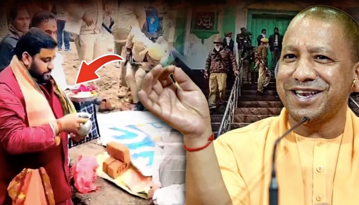 संभल: जामा मस्जिद के सामने जलाए गए दीप, जहां बन रही है पुलिस चौकी, वहीं हुआ पूजन