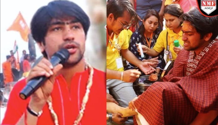 पैर छिल गये फिर भी Dhirendra Shastri की रफ्तार नहीं रुकी, 160 किमी दूर मंजिल की ओर बढ़ते रहे !