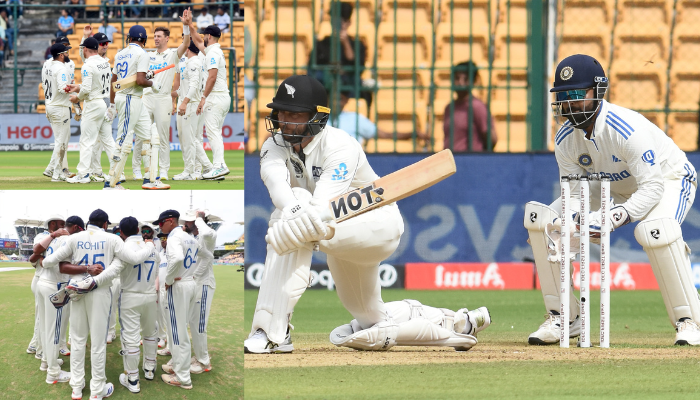 IND vs NZ के बीच कुछ इस तरह रहा पहले दिन का टेस्ट मैच, पहले गेंदबाज़ी फिर बल्लेबाज़ी से दिखा न्यूजीलैंड का जलवा