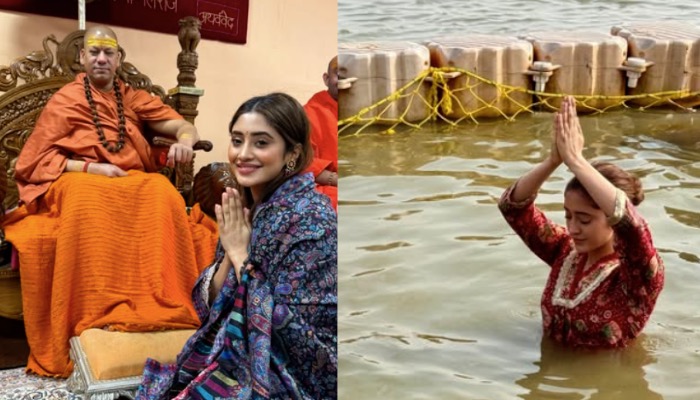 ये रिश्ता क्या कहलाता है’ फेम शिवांगी जोशी ने महाकुंभ में लगाई डुबकी, देखी गंगा आरती