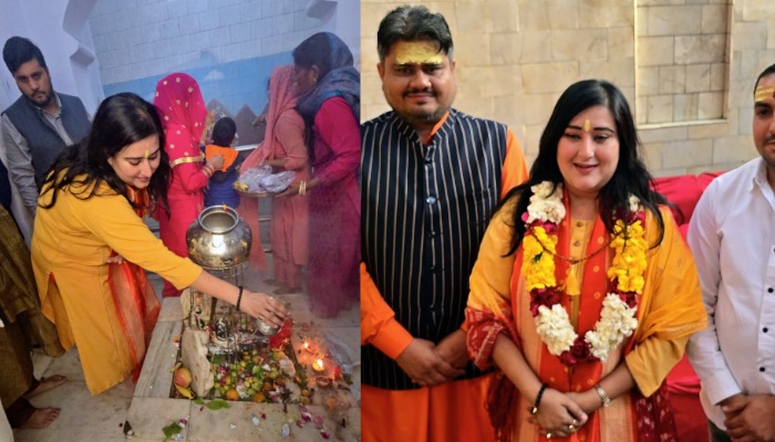 महाशिवरात्रि पर बांसुरी स्वराज ने की भोलेनाथ की पूजा, गूंजे 'हर-हर महादेव' के नारे