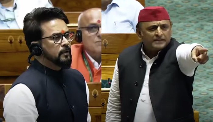 सदन में गर्मी दिखा रहे थे Akhilesh Yadav भड़के Anurag Thakur ने सही से धो डाला