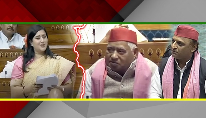 सदन में विपक्ष के हंगामे के बीच दहाड़ीं Basuri Swaraj ! Akhilesh को जमकर घेरा