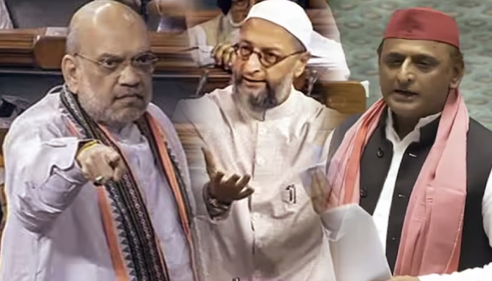 Owaisi और Akhilesh सदन में OM Birla पर दिखा रहे थे गरमा गर्मी भड़के Amit Shah ने बोलती बंद कर दी
