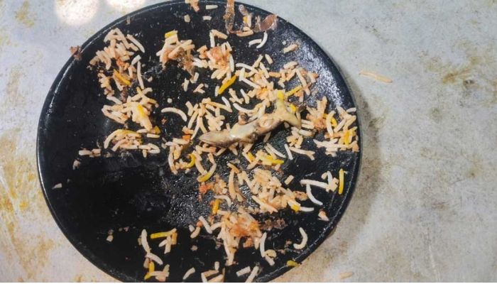 हैदराबाद: बिरयानी में मिली छिपकली, रेस्तरां ने कहा – 'तली हुई है, खा लो'