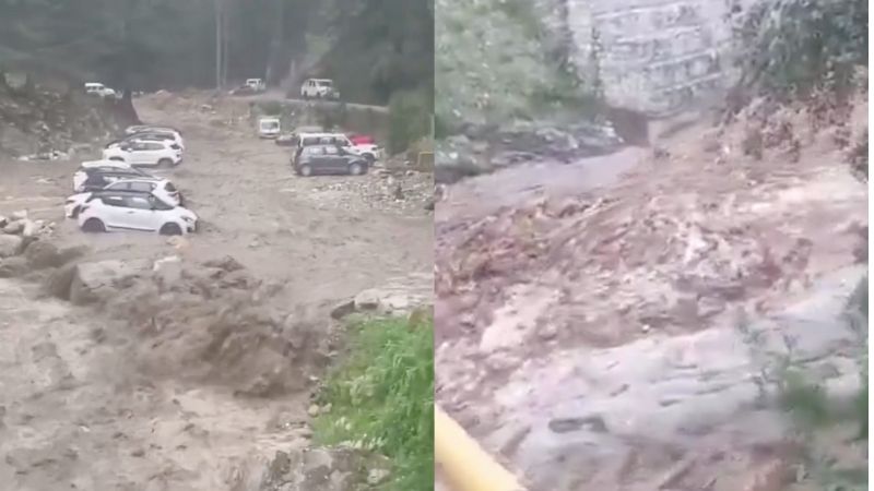 हिमाचल प्रदेश: कुल्लू में बादल फटने से तबाही, नदी-नाले में उफान, पानी में बहता दिखा पेड़, Video Viral