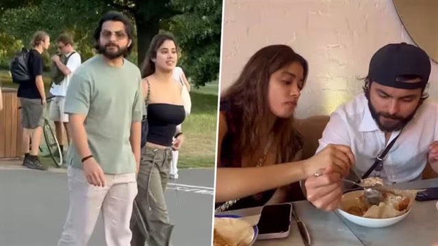 लंदन की सड़कों पर हाथों में हाथ डाल घूमते नजर आए जान्हवी-शिखर, वीडियो हुआ वायरल