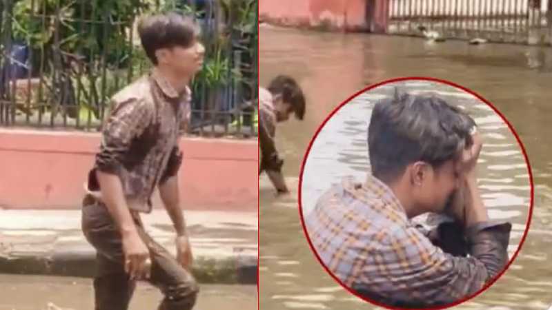 बारिश के बाद 'तालाब' बनी जयपुर की सड़क पर गिरा युवक का मोबाइल, लाख कोशिशों के बाद भी नहीं मिलने पर फूट-फूटकर रोया, वीडियो वायरल