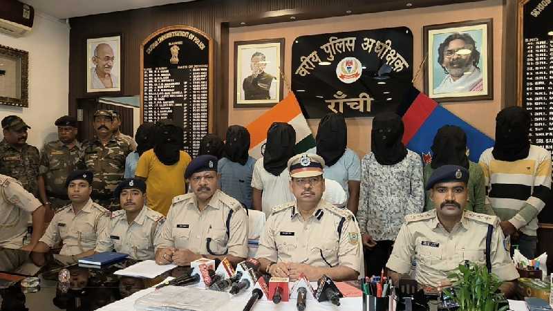 रांची: पावर ग्रिड पर हमला कर लूटपाट करने वाले 9 अपराधी गिरफ्तार, लूटा गया सामान कबाड़ियों को बेचा गया