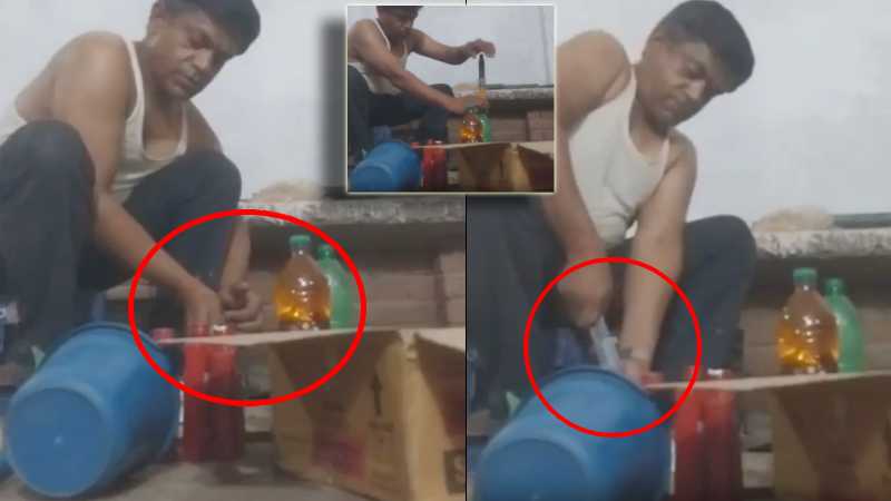 उन्नाव: बांगरमऊ में सिरिंज से शराब निकालकर मिलावट करने वाला वीडियो वायरल, मचा हड़कंप