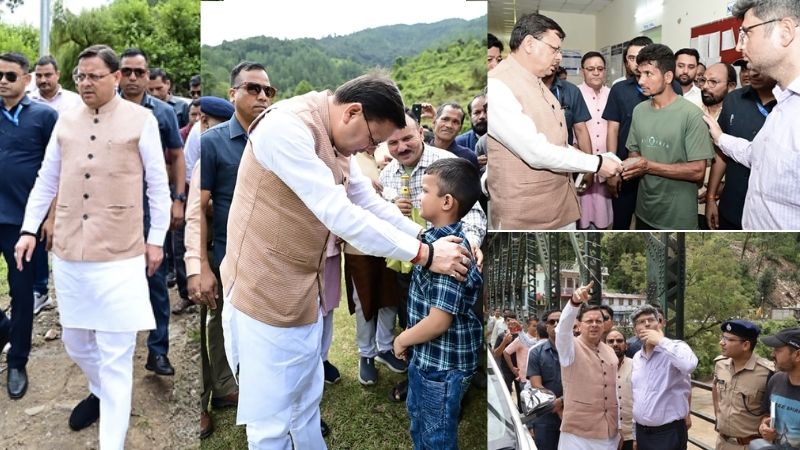 सीएम धामी ने थराली में आपदा प्रभावित क्षेत्रों का किया निरीक्षण, अधिकारियों को दिए राहत कार्यों में तेजी लाने के निर्देश