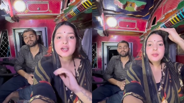 ट्रक में वीडियो बनाने वाले कपल को महसूस हुआ जान का खतरा, लेकिन जब सच्चाई आई सामने तो दंग रह गए सब, VIDEO