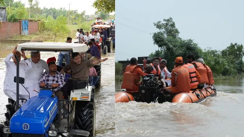 ‘डूबता पंजाब’ बाढ़ प्रभावितों से मिले AAP सांसद राघव चड्ढा, कहीं ट्रैक्टर तो कहीं नाव पर हुए सवार, बेघर लोगों से किया बड़ा वादा!