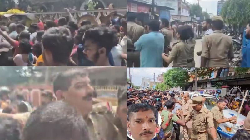 VIDEO: सीएम योगी के शहर में मचा बवाल! थानेदार का सिर फूटा... AAP नेता की मौत बाद परिजनों और नेताओं ने पुलिस से की हाथापाई