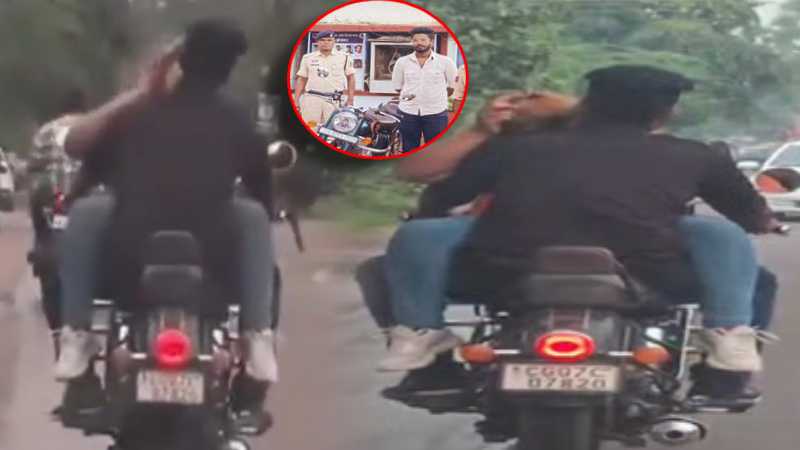 चलती बाइक पर कपल को रोमांस करना पड़ा भारी, वीडियो वायरल होने पर पुलिस ने युवक को किया गिरफ्तार