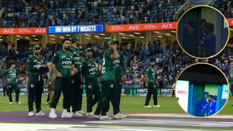 टीम इंडिया से हाथ मिलाने को लालायित थी PAK टीम, भारतीय मैनेजमेंट ने दिखाया बाहर का रास्ता, बंद किया ड्रेसिंग रूम का दरवाजा, बौखलाया आतंकिस्तान