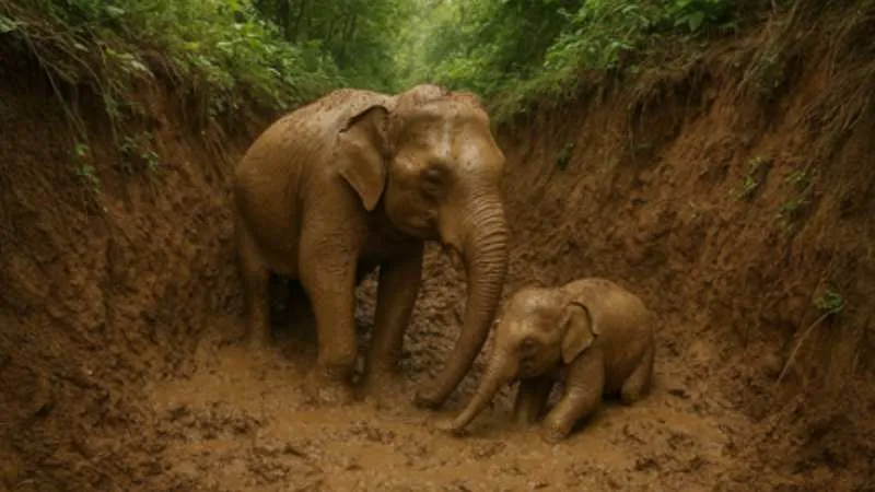 झारखंड : 25 फीट गहरे कुएं में गिरे दो हाथी, वन विभाग का रेस्क्यू अभियान जारी