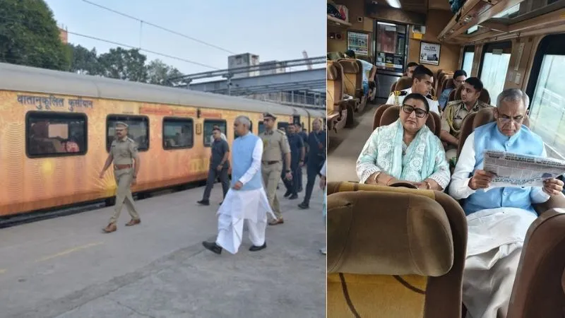 महाराष्ट्र की अतिरिक्त जिम्मेदारी संभालेंगे राज्यपाल आचार्य देवव्रत, तेजस एक्सप्रेस से रवाना हुए मुंबई, पत्नी भी रहीं मौजूद