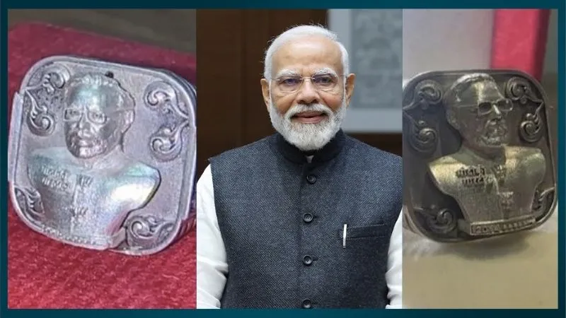 भावनगर के ज्वेलर ने बनाई PM मोदी की तस्वीर और 'कमल' के निशान वाली अंगूठी, गुजरात दौरे के दौरान करना चाहते हैं गिफ्ट
