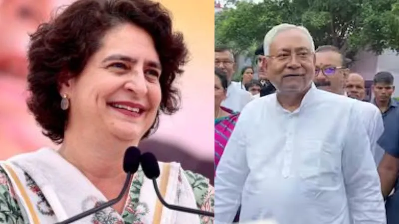 चंपारण में प्रियंका की हुंकार से पहले एक्टिव हुए CM नीतीश कुमार, कांग्रेस ने कहा- ये महागठबंधन का चुनावी शंखनाद