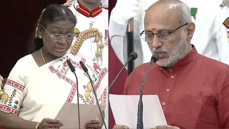 देश के 15वें उपराष्ट्रपति बने सीपी राधाकृष्णन, राष्ट्रपति द्रौपदी मुर्मू ने दिलाई शपथ, समारोह में जगदीप धनखड़ भी रहे मौजूद