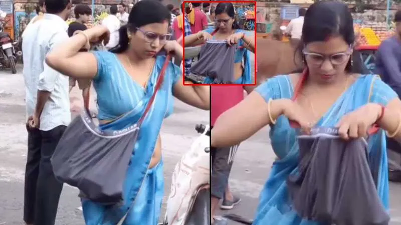 महिला का अजीबो-गरीब जुगाड़ वायरल, कच्छे को बना डाला सब्जी रखने का थैला!