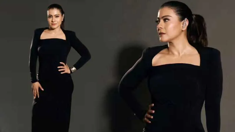 ब्लैक ड्रेस में काजोल का स्टाइलिश अंदाज़, शो 'टू मच विद काजोल एंड ट्विंकल' से करेंगी धमाकेदार वापसी