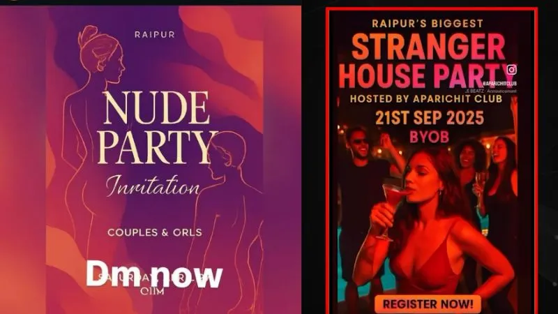 छत्तीसगढ़: रायपुर में ‘न्यूड पार्टी’ के पोस्टर पर बवाल, 2 हिरासत में, BJP पर भड़की कांग्रेस बोली- नहीं होने देंगे आयोजन
