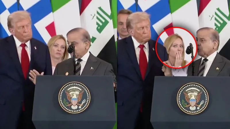 'कैसी बातें कर रहा है ये आदमी!', शहबाज ने की ट्रंप की ऐसी चापलूसी, मुंह पर हाथ रखकर हंसी रोकती नजर आईं मेलोनी