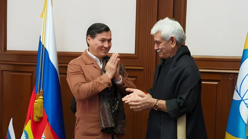 जम्मू-कश्मीर में भारत-रूस के सांस्कृतिक व आध्यात्मिक जुड़ाव पर चर्चा, एलजी मनोज सिन्हा ने की कलमीकिया प्रमुख से मुलाकात