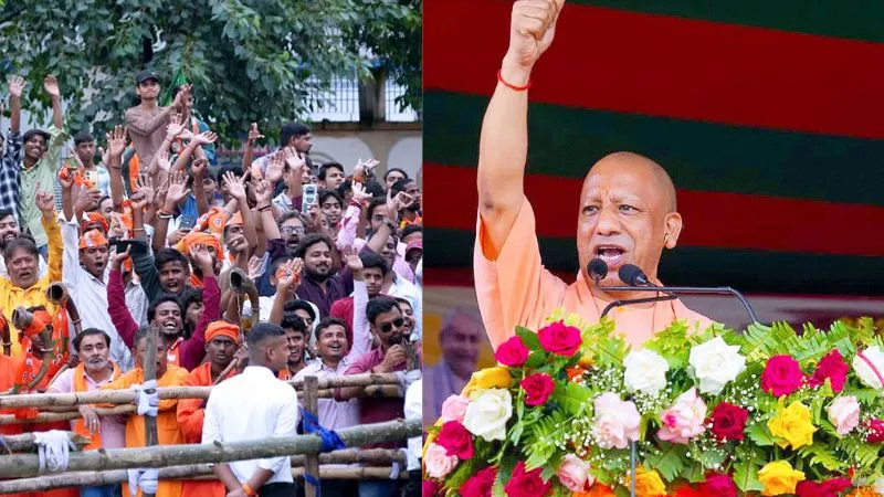 ‘राम रथ रोका, भक्तों पर गोलियां चलाईं…’ वैशाली में RJD-कांग्रेस पर बरसे योगी आदित्यनाथ, बारिश में की रैली