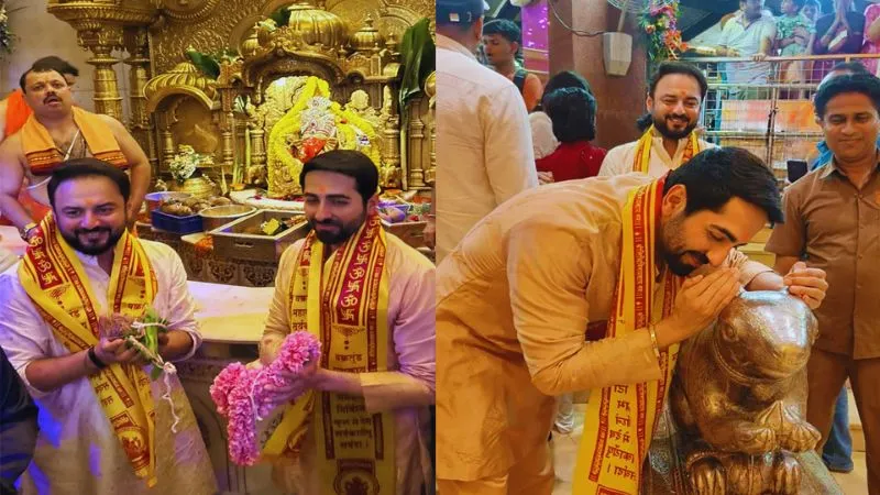 Thamma की बंपर ओपनिंग के बाद आयुष्मान खुराना ने सिद्धिविनायक मंदिर में टेका माथा, लिया बप्पा का आशीर्वाद
