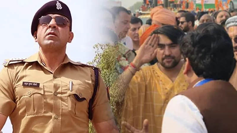 मथुरा पहुँची सनातन एकता पदयात्रा, धीरेंद्र कृष्ण शास्त्री ने एएसपी अनुज चौधरी को किया सैल्यूट