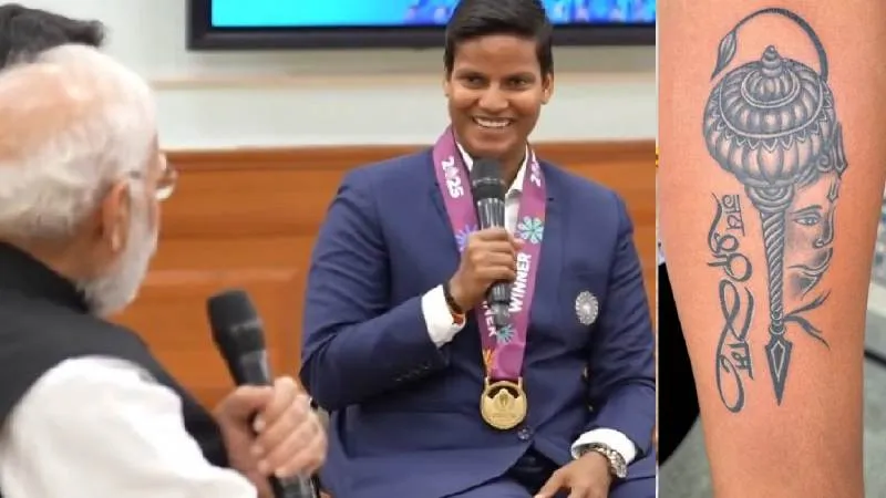 पीएम मोदी ने दीप्ति शर्मा से पूछा भगवान हनुमान के टैटू का राज, क्रिकेटर ने कहा- मुझे खुद से ज्यादा भगवान हनुमान पर भरोसा