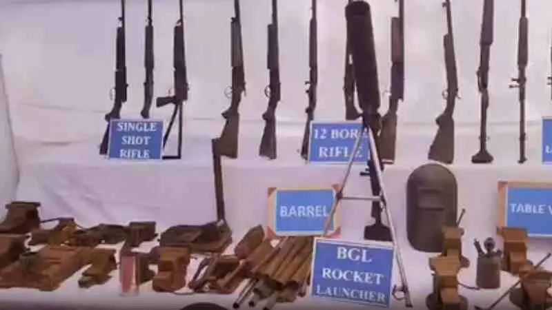 सुकमा में नक्सलियों की अवैध हथियार फैक्ट्री ध्वस्त, भारी मात्रा में हथियार बरामद