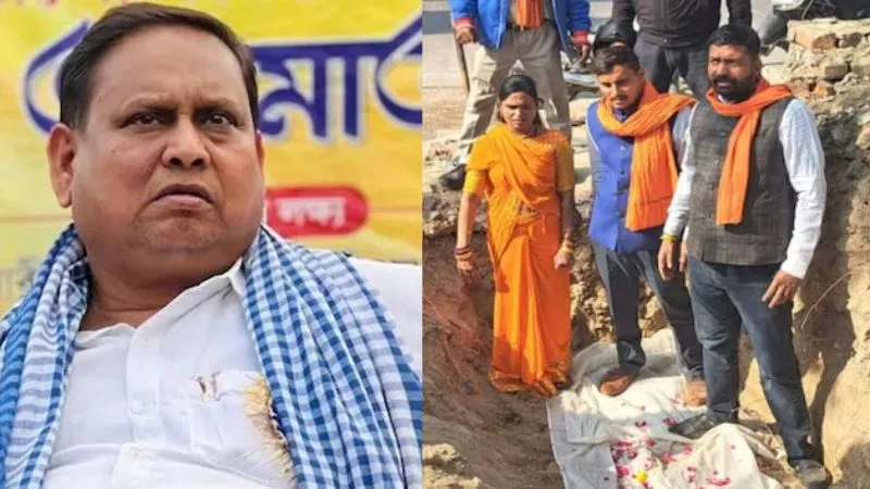 सिर काटने वाले को 1 करोड़ रुपए का इनाम... आगरा में अखिल भारतीय हिंदू महासभा ने TMC विधायक की खोदी कब्र, कहा- इसी में दफना देंगे