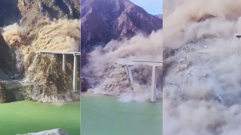 खुलने के कुछ ही महीने बाद चीन का सबसे बड़ा पुल नदी में समाया, सामने आया तबाही का Video