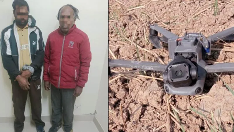पंजाब बॉर्डर पर बीएसएफ की बड़ी कार्रवाई, दो तस्कर गिरफ्तार, दो ड्रोन और हेरोइन बराम