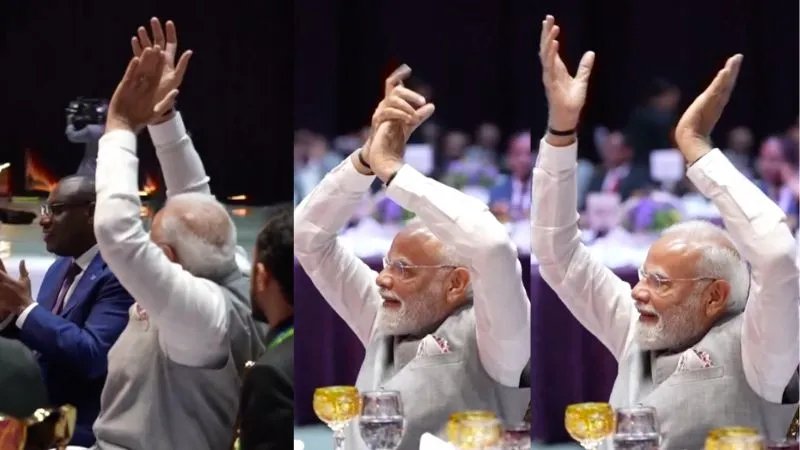 इथियोपिया में जैसे ही बजा भारत का राष्ट्रगीत वंदे मातरम्, हाथ उठाकर-ताली बजाकर झूमने लगे PM मोदी, VIDEO