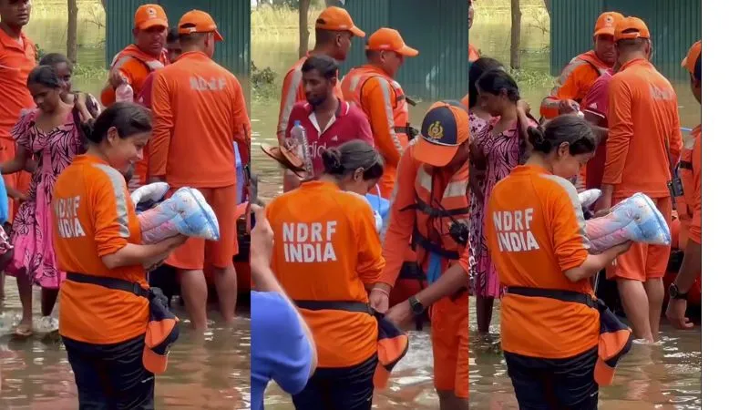 चक्रवात दित्वाह के बीच, बाढ़ के पानी में, NDRF की जवान ने किया कुछ ऐसा, श्रीलंकाई बोले- थैंक्यू इंडिया-जय हिंद