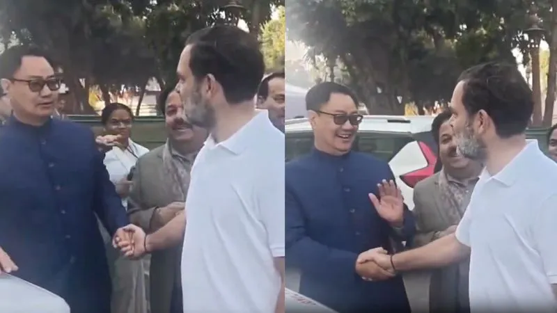 ‘मैं तो डर गया था…’ संसद में जब राहुल गांधी से टकराए किरेन रिजिजू, कांग्रेस सांसद ने कहा- घर पर आइए, देखें Video