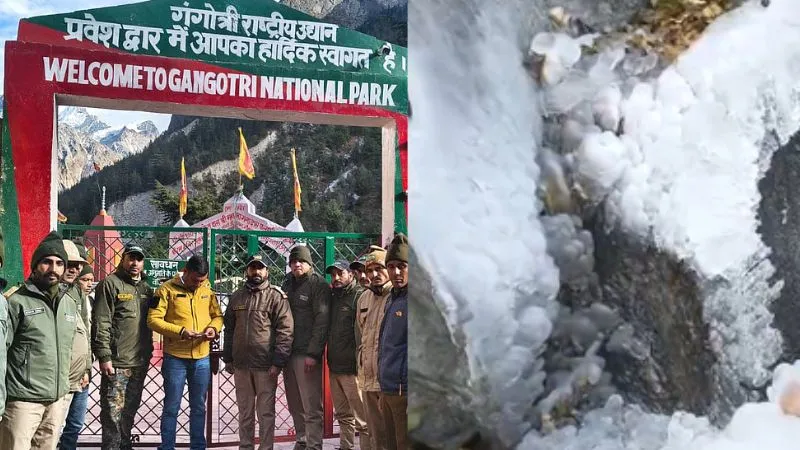 बर्फ से ढका गंगोत्री नेशनल पार्क… जम गए नल, पानी को तरसे लोग!