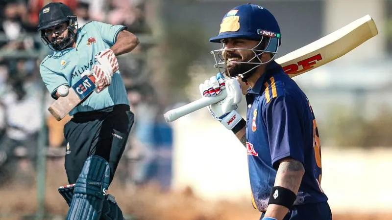 विजय हजारे ट्रॉफी 2025: विराट कोहली ने गुजरात के खिलाफ 77 रन की पारी खेली, रोहित शर्मा बिना खाता खोले हुए आउट