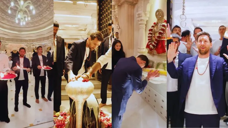 दिग्गज फुटबॉलर मेसी ने शिवलिंग पर चढ़ाया दूध, महाआरती में लिया हिस्सा, वंतारा में पूजा और ध्यान में डुबे