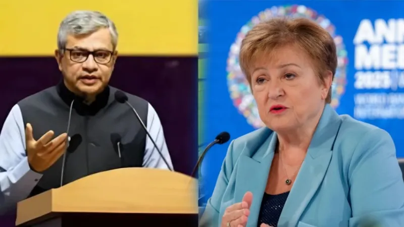 WEF मंच पर IMF प्रमुख पर भड़के अश्विनी वैष्णव, भारत की AI ताकत को लेकर दिया ऐसा जवाब कि खामोश रह गईं जॉर्जिएवा