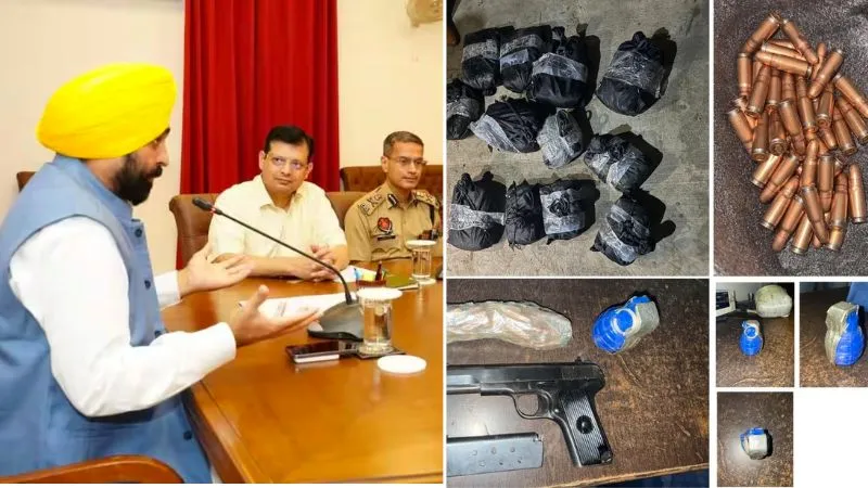 पंजाब में नशा-अपराध विरोधी अभियान में बड़ी सफलता, अमृतसर में 43 KG हेरोइन और हथियारों की बड़ी खेप जब्त, 2 तस्कर गिरफ्तार