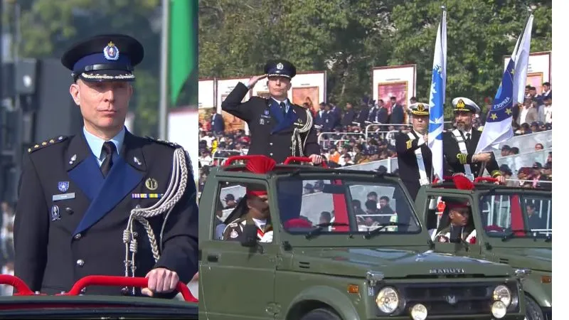 कर्तव्य पथ पर दिखा अद्भुत नजारा, राष्ट्रपति द्रौपदी मुर्मू और PM मोदी को विदेशी जवानों ने भी ठोकी सलामी, वायरल हो गया वीडियो