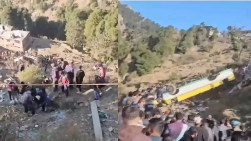 हिमाचल प्रदेश में बड़ा हादसा: खाई में गिरी यात्रियों से भरी बस, 8 लोगों की मौत