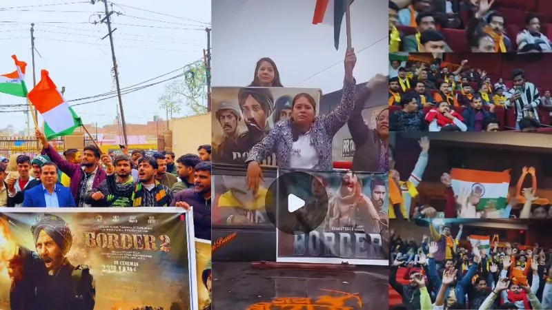Border 2 देखने जीप-ट्रैक्टर में भरकर पहुंचे फैंस, थियेटर में लगाए जय श्रीराम के नारे, VIDEO हुआ VIRAL
