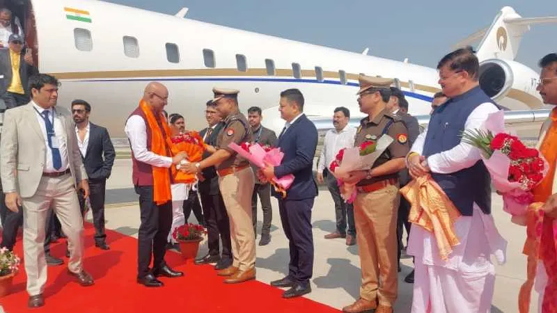 अयोध्या पहुंचे गुयाना के उपराष्ट्रपति डॉ. भरत जगदेव, रामलला का किया पूजन और निर्माण कार्यों का लिया जायजा